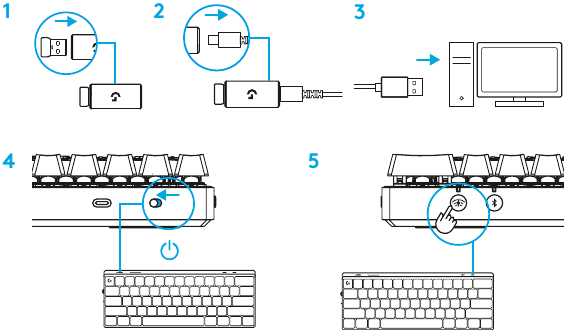 Logitech G - PRO X 60 - Lightspeed-verbinding Lightspeed-verbinding