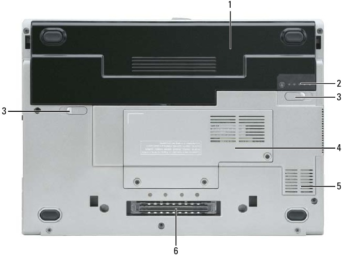 Dell - Latitude D430 - Over uw product - Onderaanzicht Over uw product - Onderaanzicht