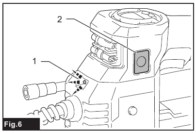 Makita - DMP181 - De lamp aan de voorkant inschakelen De lamp aan de voorkant inschakelen
