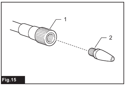 Makita - DMP181 - De taps toelopende adapter gebruiken De taps toelopende adapter gebruiken