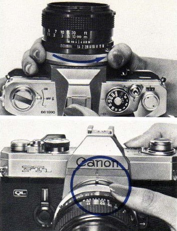 Canon - FTb - Lenzen verwisselen - Stap 1 Lenzen verwisselen - Stap 1