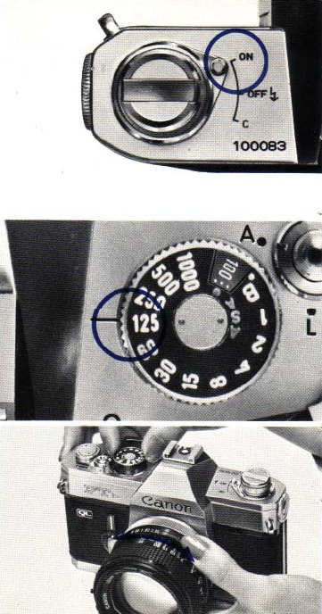 Canon - FTb - Belichtingsinstellingen - Stap 1 Belichtingsinstellingen - Stap 1
