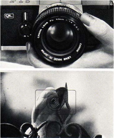Canon - FTb - Kijken en scherpstellen - Stap 1 Kijken en scherpstellen - Stap 1