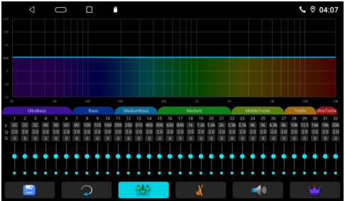 Blaupunkt - KEY LARGO 980 - Geluidsinstellingen - Equalizer Geluidsinstellingen - Equalizer