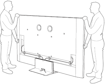 TCL - QM9K-serie - Om de standaard te gebruiken - Stap 6 Om de standaard te gebruiken - Stap 6