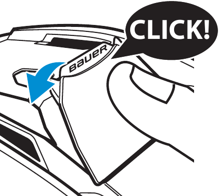 Bauer - RE-AKT 55 - Om uw helm goed te laten passen - Stap 5 Om uw helm goed te laten passen - Stap 5