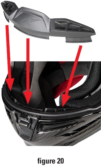 Alpinestars - SUPERTECH R10 - Verwijderen en vervangen van de ademdeflector Verwijderen en vervangen van de ademdeflector
