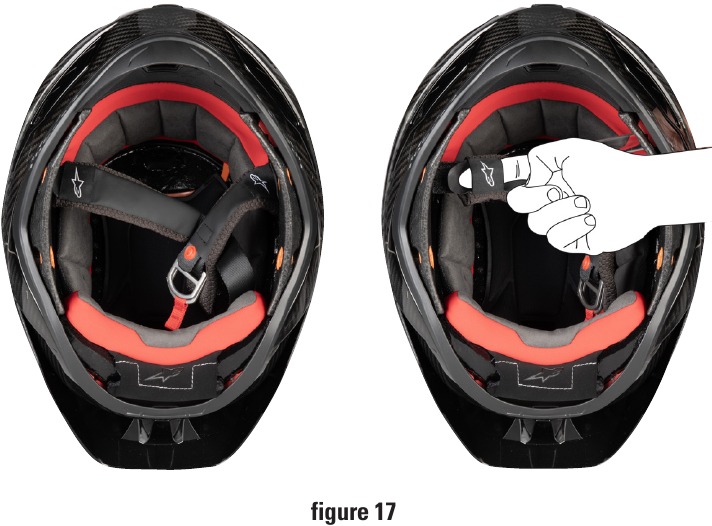 Alpinestars - SUPERTECH R10 - Verwijderen en vervangen van de kinbandhoezen Verwijderen en vervangen van de kinbandhoezen