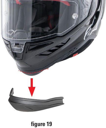 Alpinestars - SUPERTECH R10 - Verwijderen en vervangen van de windafleider Verwijderen en vervangen van de windafleider