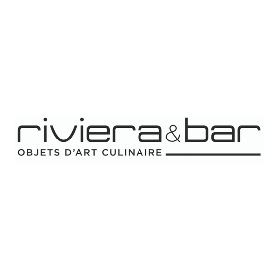 Riviera & Bar bce 450 Handleiding