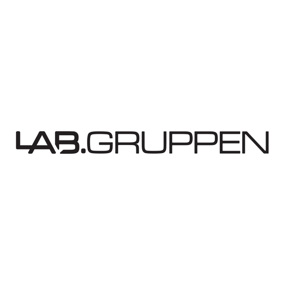 Lab.gruppen PLM+ Series Snelstartgids