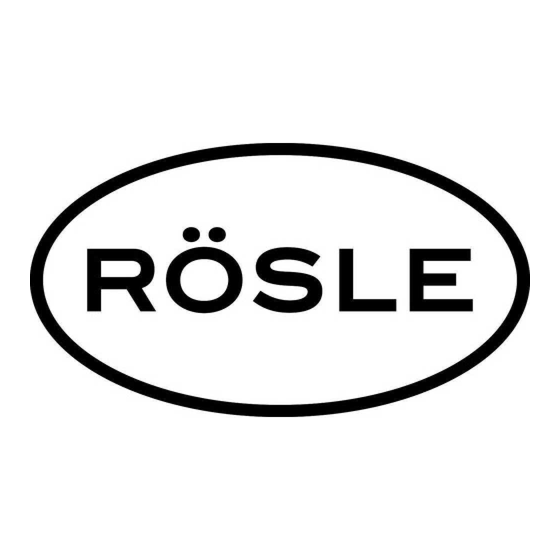 Rösle 1 F50 Gebruiksaanwijzing