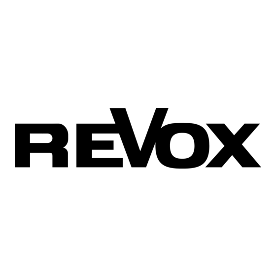 Revox STUDIOART A100 Handleiding