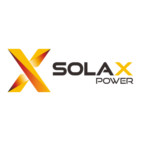 SolaX Power X1-Hybrid Series Gebruiksaanwijzing