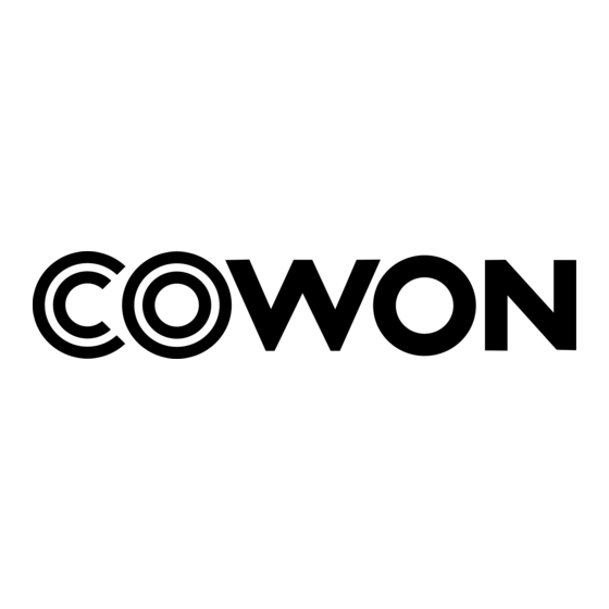 Cowon iAUDIO 9+ Handleiding Voor De Gebruiker