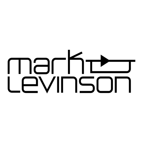 Mark Levinson 5105 Gebruikershandleiding