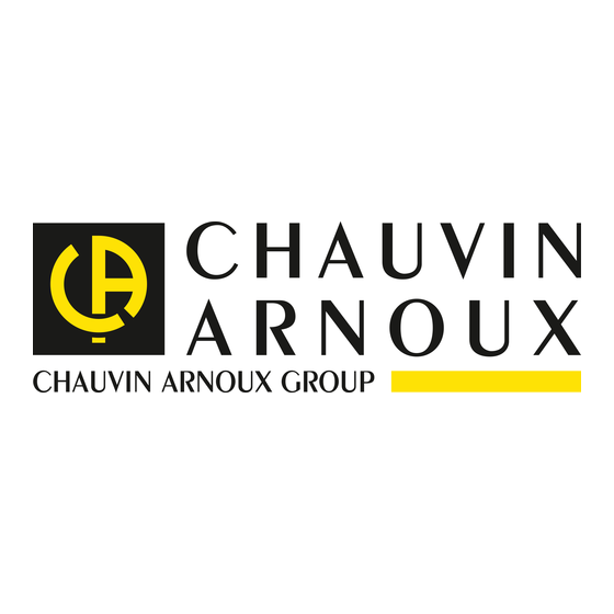 Chauvin Arnoux C.A 6116N Gebruikshandleiding