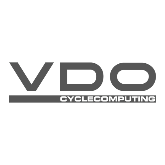 VDO Cyclecomputing M2.1 WL Gebruiksaanwijzing