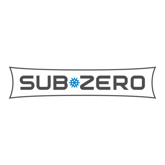 Sub-Zero Designer Series Instructies Voor Gebruik En Onderhoud