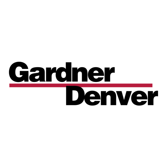 Gardner Denver GDD4F Gebruikershandleiding