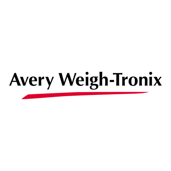 Avery Weigh-Tronix Evolution Series Bedieningsinstructies