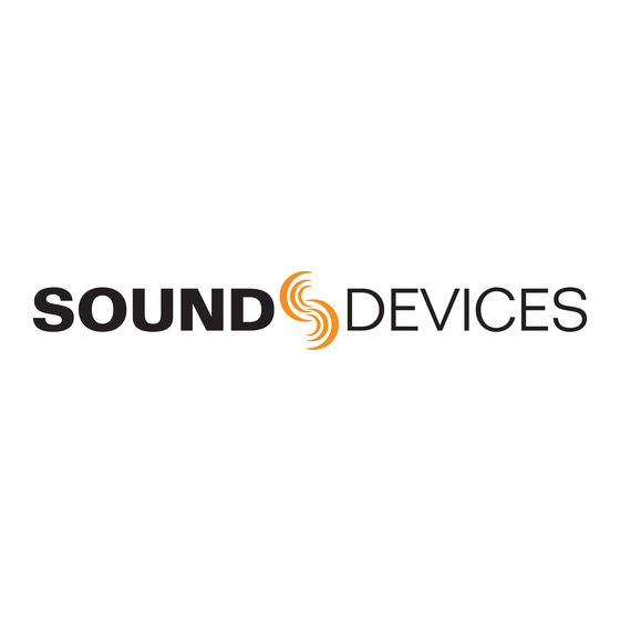 Sound Devices MixPre Snelgids