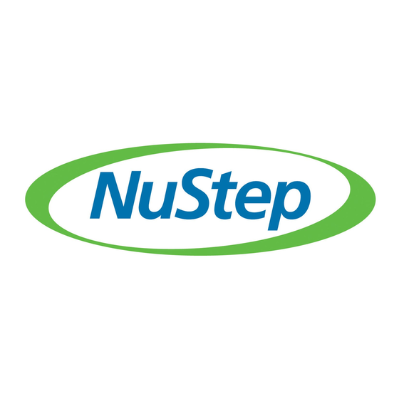 Nustep T5 Gebruikershandleiding