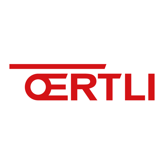 OERTLI GSR 230 N/II Installatiehandleiding