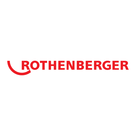 Rothenberger R550 Gebruiksaanwijzing