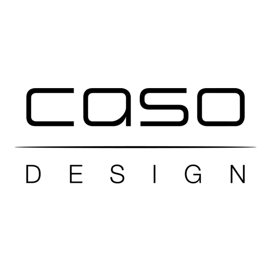 CASO DESIGN Touch 3500 Originele Gebruiksaanwijzing