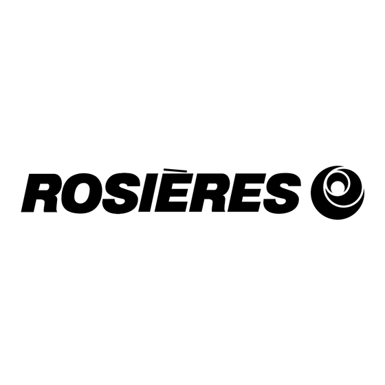 ROSIERES RBBS182 Handleiding Voor Onderhoud En Installatie