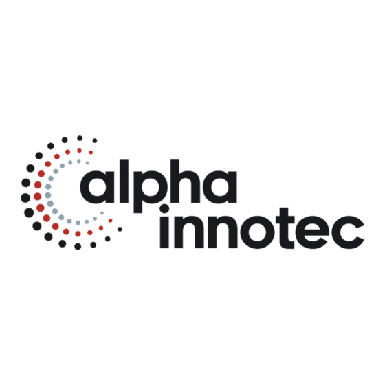 alpha innotec Luxtronik Installatie- En Gebruikershandleiding