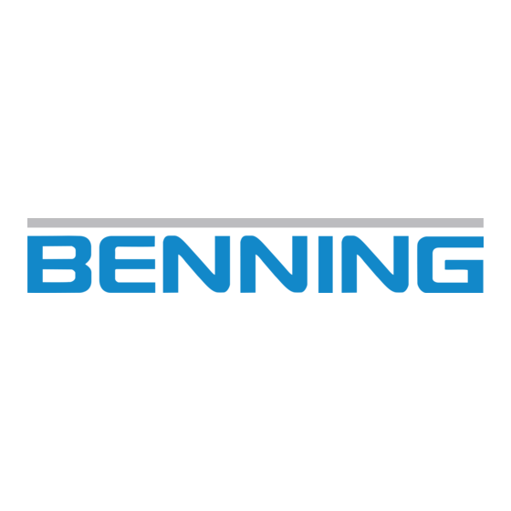 Benning CM 1-1 Gebruiksaanwijzing