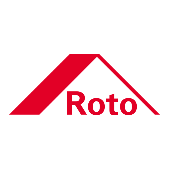 Roto Patio Inowa Inbouw-, Onderhouds- En Bedieningshandleiding