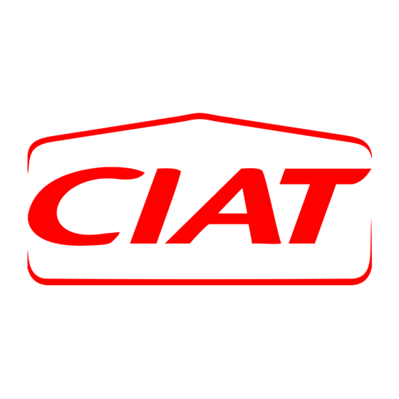 CIAT COMFORT LINE Instructiehandleiding