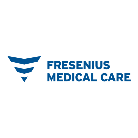 Fresenius Medical Care multiFiltratePRO Gebruiksaanwijzing