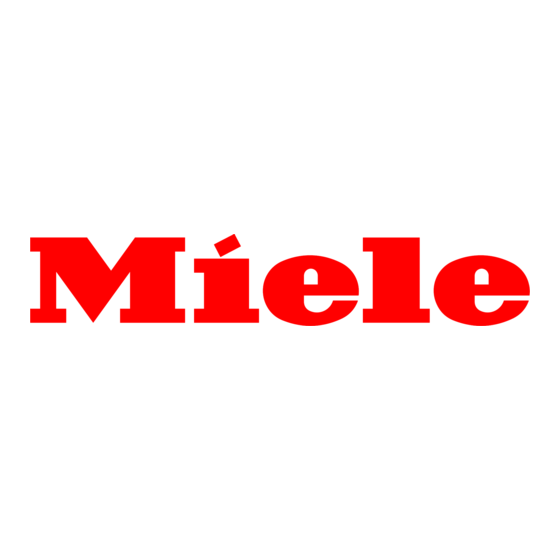 Miele professional PT 8301 SL Gebruiksaanwijzing