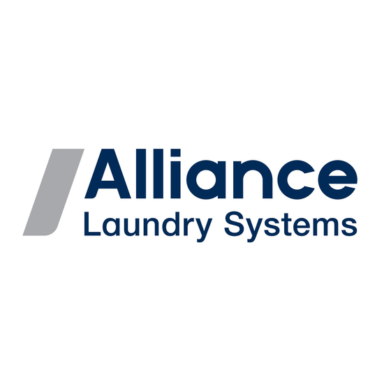 Alliance Laundry Systems 025 Series Handleiding Voor Installatie, Bediening En Onderhoud