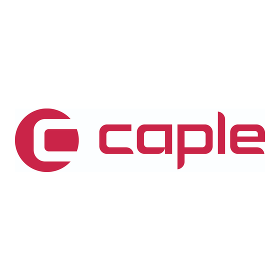 Caple C703G Series Handleiding