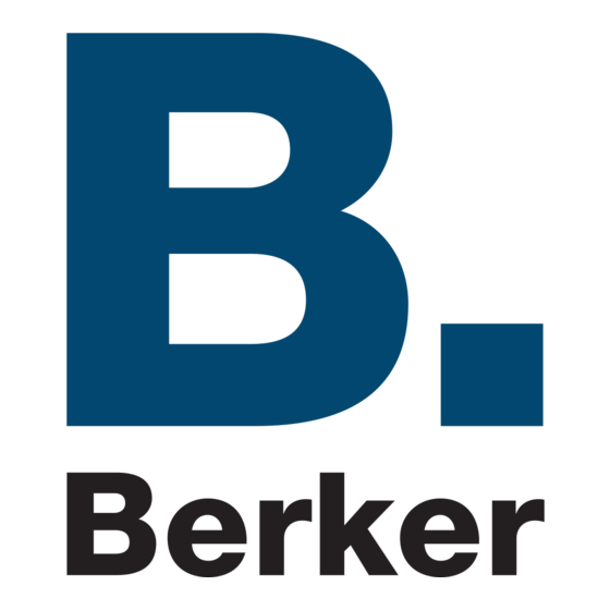 Berker 8534 51 Series Bedieningshandleiding