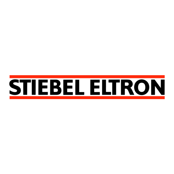 Stiebel Eltron MSMW Bedienings- En Montagehandleiding