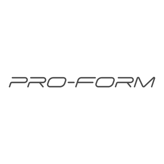 ProForm Proton Gebruikershandleiding