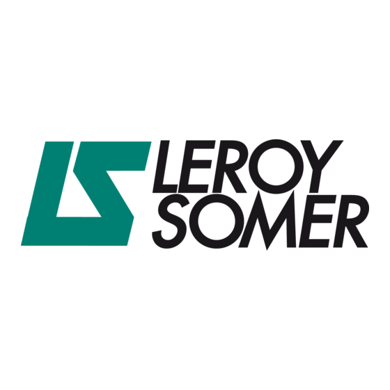 Leroy Somer VARMECA-10 Installatie En Onderhoud