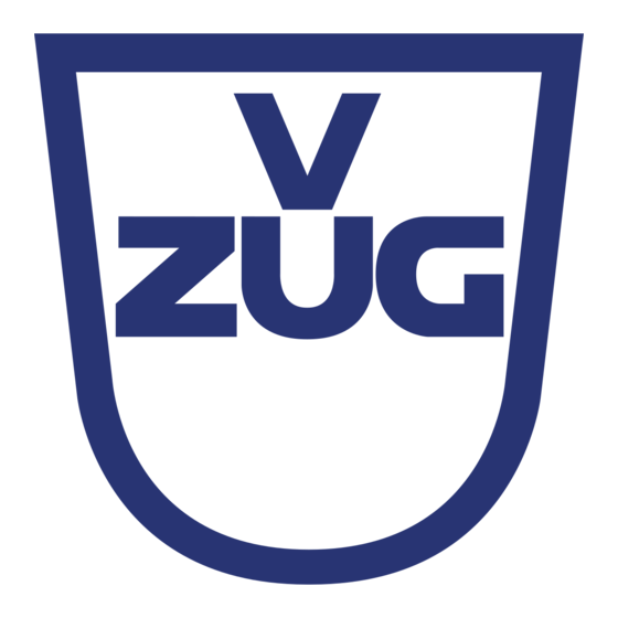 V-ZUG DWPQG9 Bedieningshandleiding