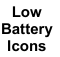 Lage batterij icoon voor buitensensor