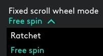 Een vaste scrollwielmodus instellen