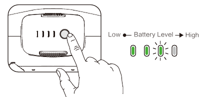 Controleer de batterijniveaus stap 1