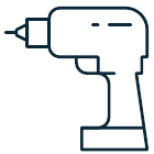 Boormachine en boor (gipsplaatinstallaties)