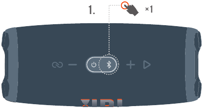 BLUETOOTH-KOPPELING - Druk op de Bluetooth-knop - Stap 1