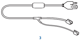 Electronic Hookswitch Cable (EHS). Neemt elektronisch de telefoonhoorn van uw bureautelefoon op. Maakt beantwoorden/be&euml;indigen van gesprekken op afstand mogelijk met uw headset.